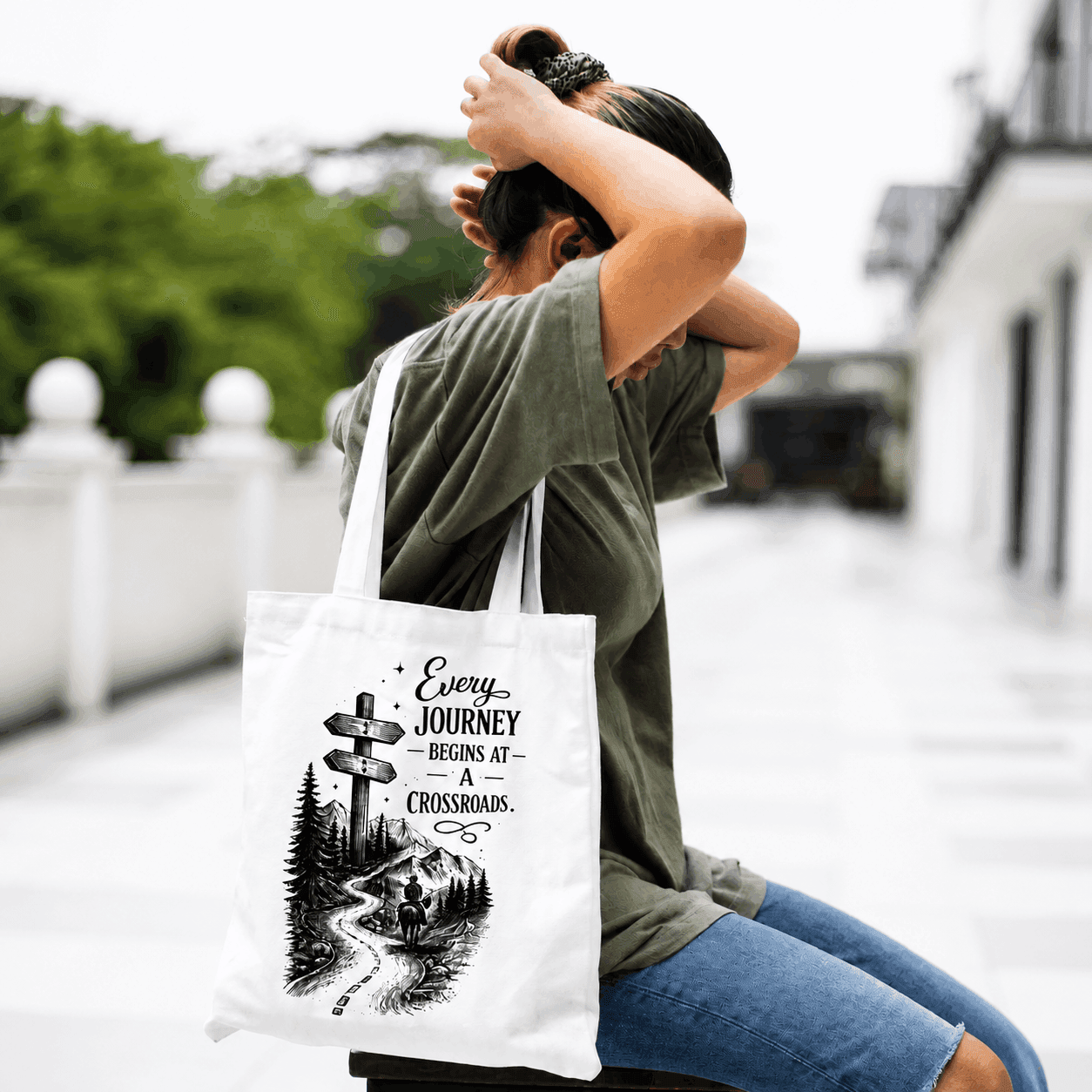 crossroads tote bag