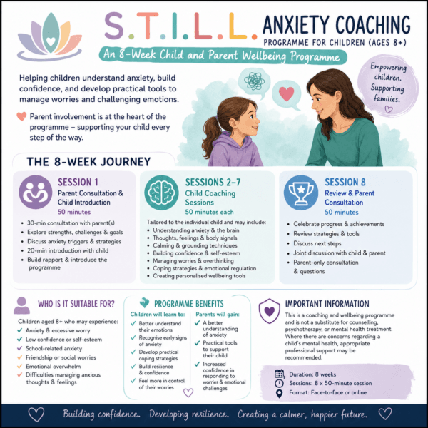 S.T.I.L.L Anxiety Coaching Programme for Children (Ages 8+)